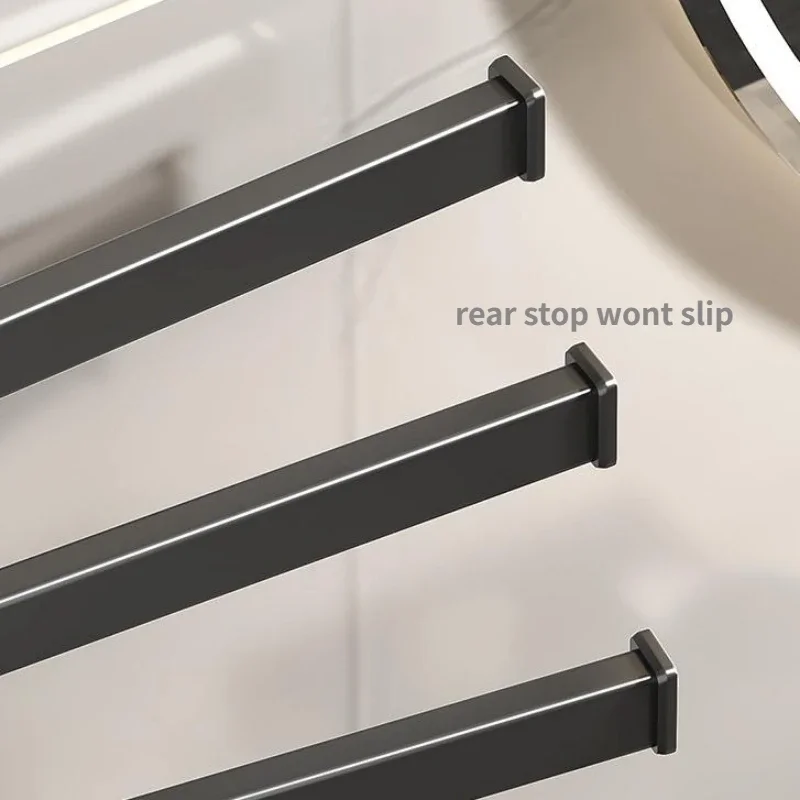 Storage Rack Towel Rack Towel Holder Swivel Towel Bar Bathroom Multipurpose Towel Rack Bathroom Stainless Steel Storage Rack Kitchen Holder
