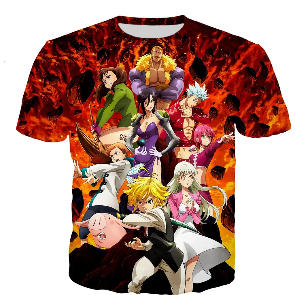 

Anime Seven Deadly Sins Nanatsu 3D Printed T-shirt Men/women Casual Harajuku T-shirt Fashion Streetwear Tops