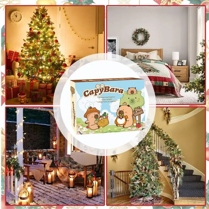 Capybara Christmas Calendar Advent Stocking Stuffer Collectible Ornaments 24 Days Christmas Countdown Capybara Set Gifts