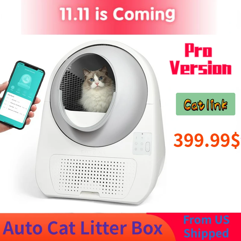 Catlink Automatic Cat Litter Box Wifi App Control Double Odor Removal