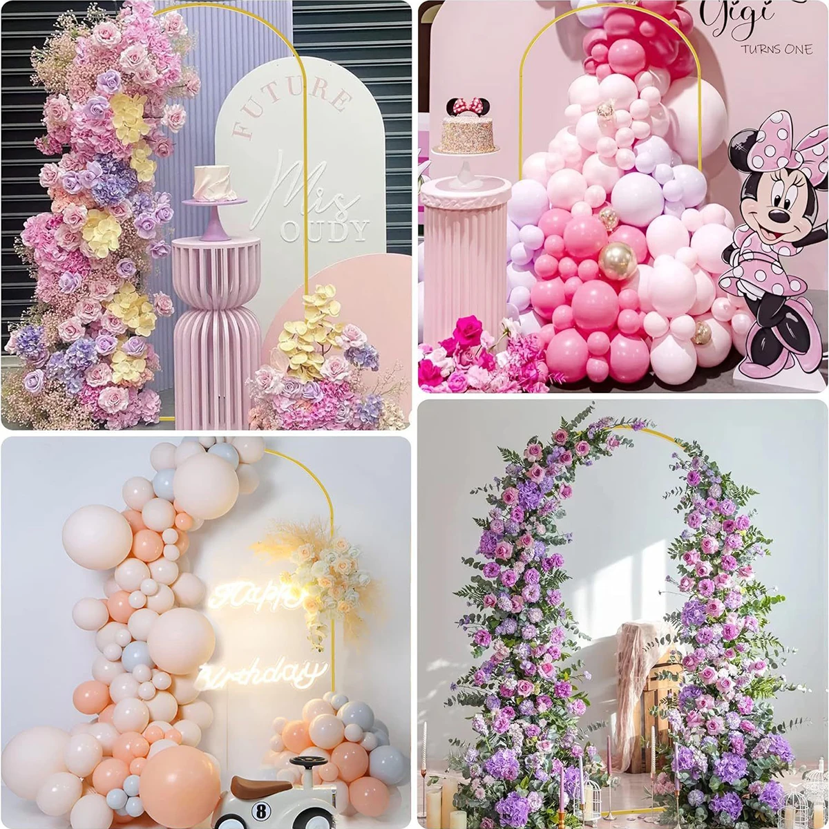 Wedding Arch Stand 1pc Golden Metal Frame Party Decoration