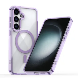 Clear Magnetic Phone Case, Shockproof Slim Protective Cover with MagSafe Compatibility - Galaxy A26 5G (PURPLE)