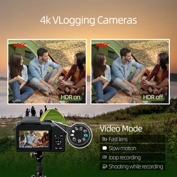 Digital Camera 4K 64MP 16X flip camera suitable for YouTube, suitable for photography beginners easy to learn and operate camera 2