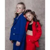 Chic Baby Girl Clothes 2 Piece Fashion Notch Lapel Double Breasted Child Sets Casual Party Wedding Suit for Girls (Blazer+Pants) 4