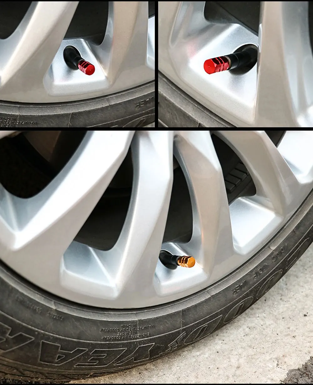 Autoreifen ventil kappen aus Aluminium legierung Airdust wasserdichte Reifen felgen schaft abdeckung für Automobile Motorräder Fahrräder 4St – Detail 10
