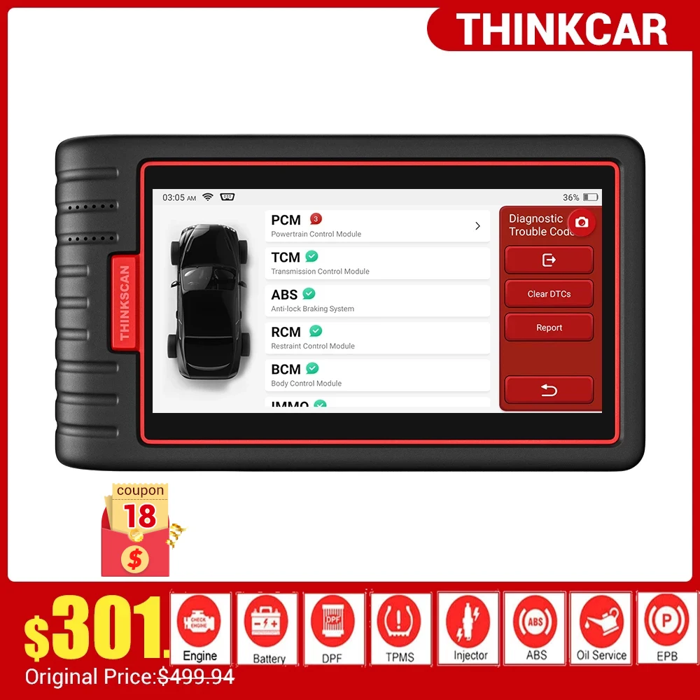 ThinkScan max OBD2 Scanner Professional Full System OBD 2 Diagnostic