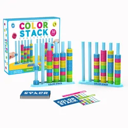 Color Stack Puzzle: Fun Interactive Challenge Toy for Party Entertainment & Puzzle Solving Battles (Two - player game)