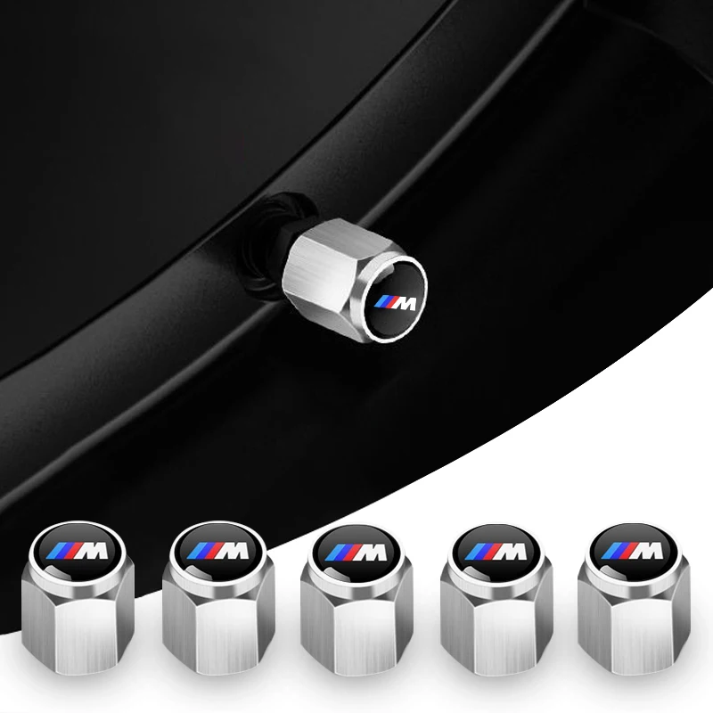5개 자동차 휠 타이어 밸브 캡 타이어 림 스템 커버 에어더스트 BMW M E46 E90 F20 E39 E91 E87 E60 E93 F10 X3용 인테리어 스티커
