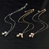 Christmas Gift for women Peanut Necklace Women White Fake Pearl Necklace Clavicle Pendant Jewelry Rose