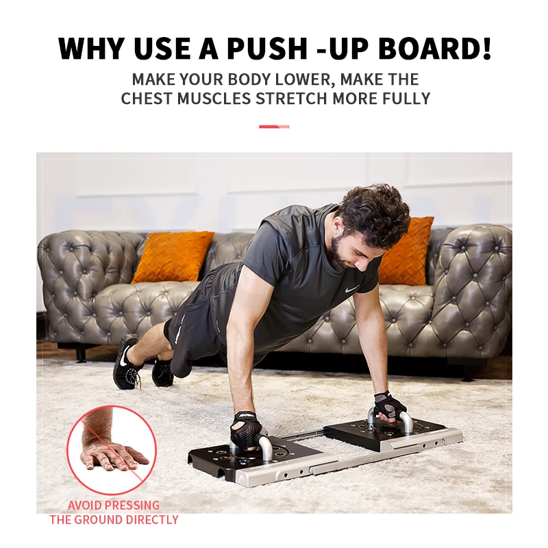 Push Up Stand Fitness Equipment For Home Men's Chest Muscle Training H-shaped Multifunctional Push Up Board Multi Angle Exercise
