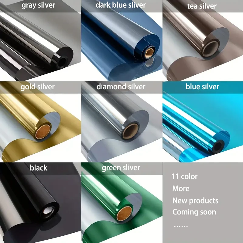 Glass Window Film Privacy Reflective Window Film Electrostatic Adsorption Sun Protection UV Protection Heat Insulation PVC Film