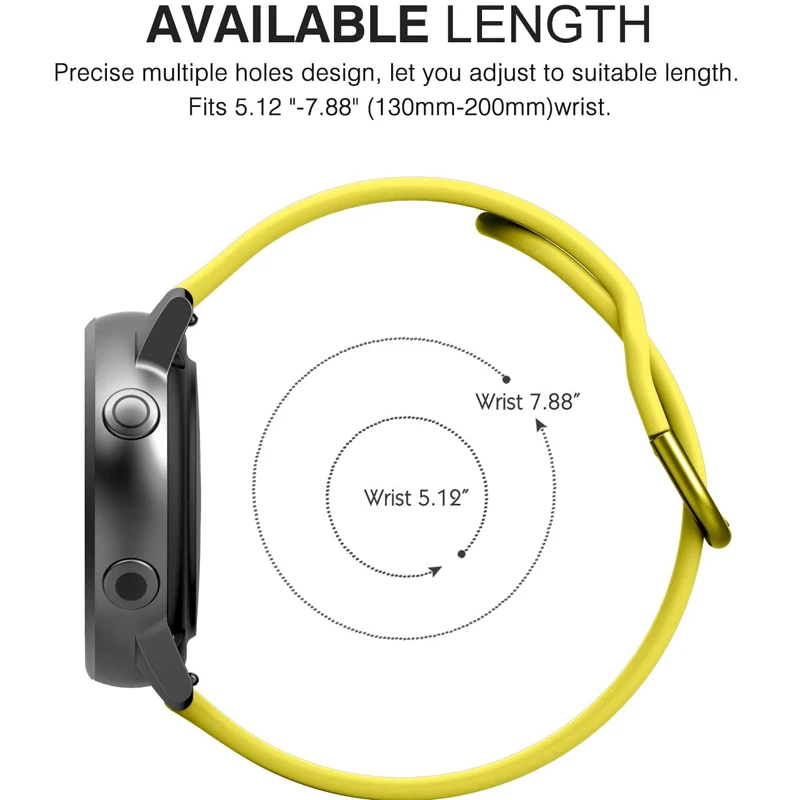 18mm 20mm 22mm Silikonarmband für Garmin Vivoactive 3 4 4S Band Uhr Venu für Samsung Active Huawei Uhr GT 2 46mm Amazfit GTR – Detail 1