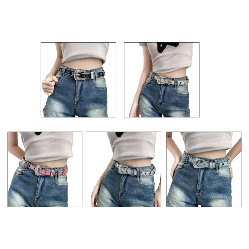 

Fashion Adult Belt Sequins Waist Belt Wear Resistant Shimmering Belt