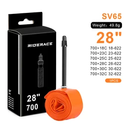 RIDERACE Ultralight TPU Road Cycling Bicycle Tire with French Valve Options (65MM)
