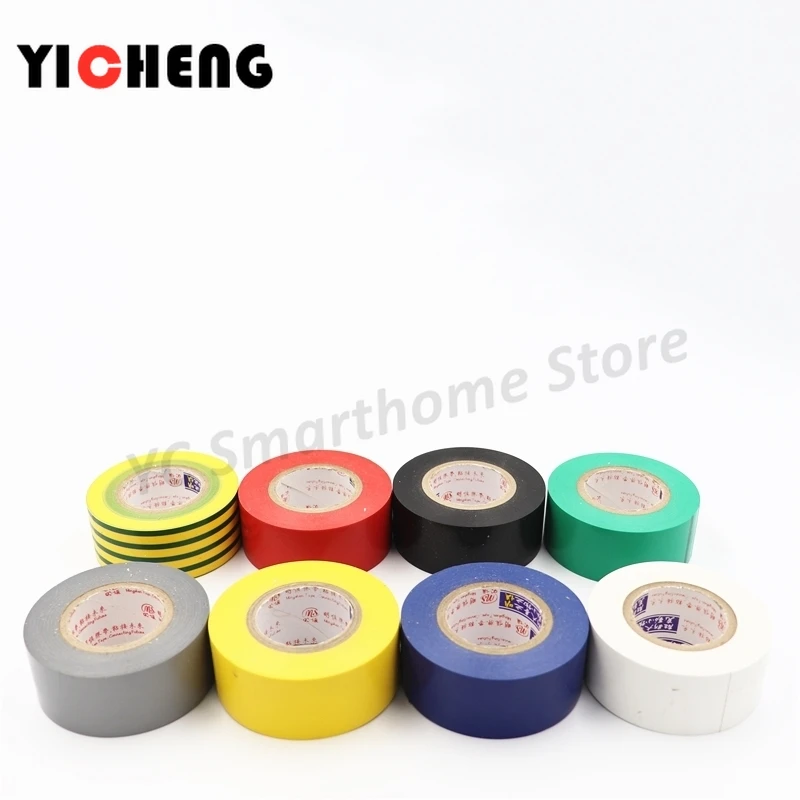 1Pcs Senior electrical tape insulation tape wire electrical PVC waterproof cloth width 3.3cm long 18 meters 8 colors