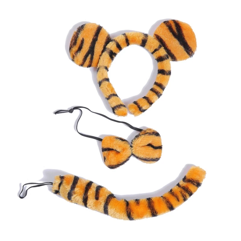 

3pieces Lovely Ears Headband and Tail for Halloween Party Costume