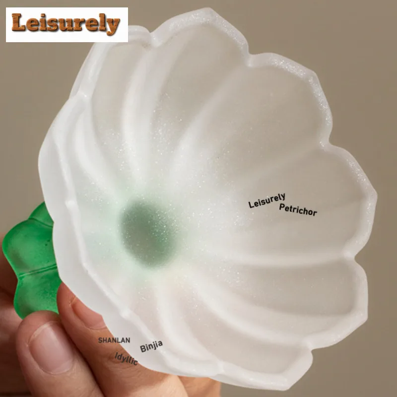 30ml Flowing Cloud Glass Lotus High Foot Teacup Retro Tea Bowl Single Cups Tea-tasting Smelling Cup Jianzhan Master Cups For Tea