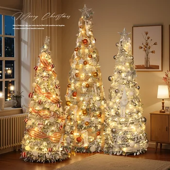 1.2M-2.1M Christmas Tree Foldable Artificial Xmas Tree for Home Premium Dense Holiday Ornaments Shopping Mall Display Decoration