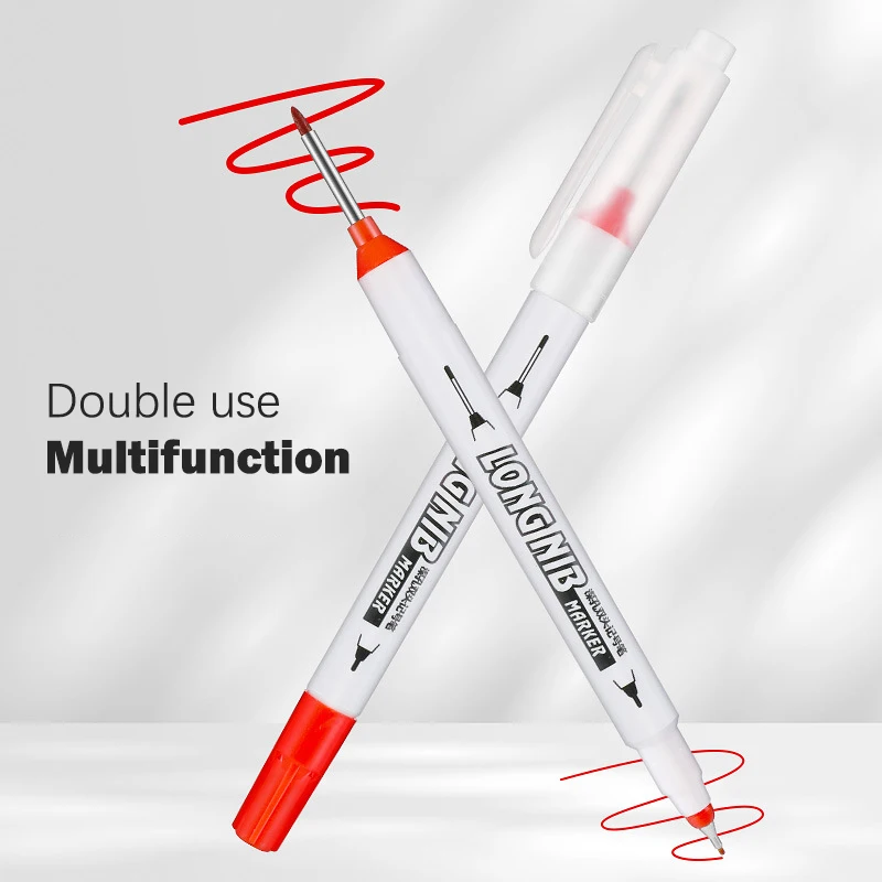 더블 포인트 마커 펜, 깊은 구멍 금속 욕실 목공 타일 나사, 깊은 구멍 20mm 대시 펜 마커 펜