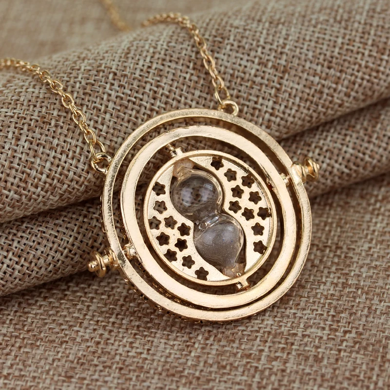 Necklace Pendant 3 Colors Time Turner Pendant Necklace Movie Theme Choker Jewelry Cosplay Gifts for Men Women