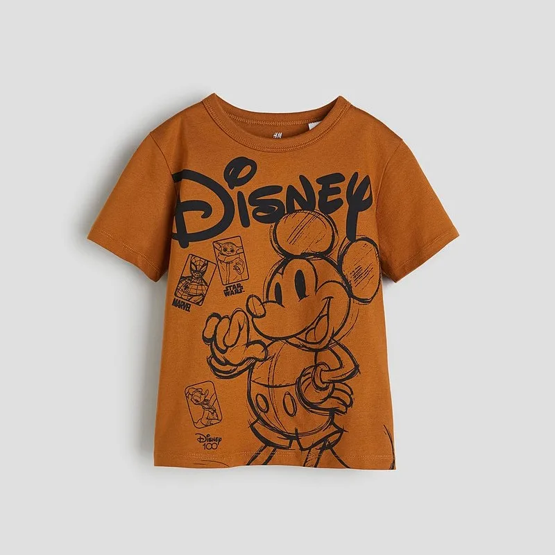 Short Sleeve TShirt Summer Clothing Boys And Girls Cartoon Print Base Shirt Children New Design Tees Trendy Round Neck Tops 6