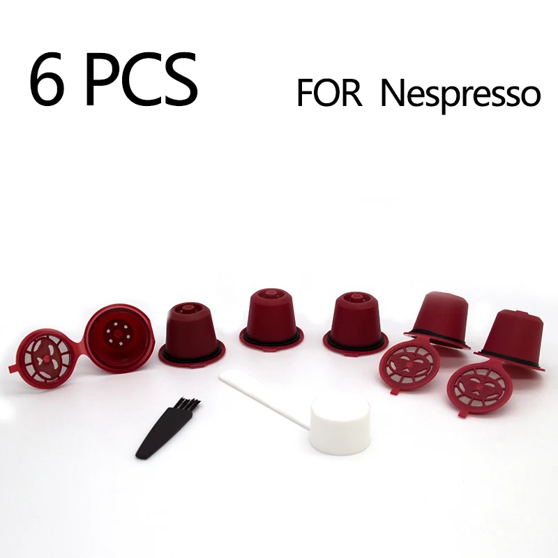 

6 шт., многоразовые капсулы для кофе