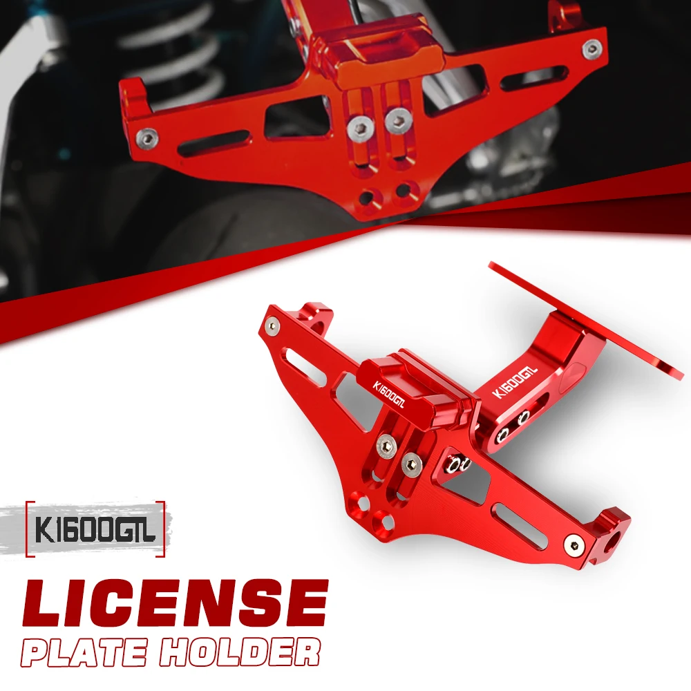 Per Bmw K1600Gtl K1600 Gtl K 1600 Gtl 2011 2012 -2023 Eliminatore Parafango Staffa Porta Targa Regolabile Telaio Supporto Led