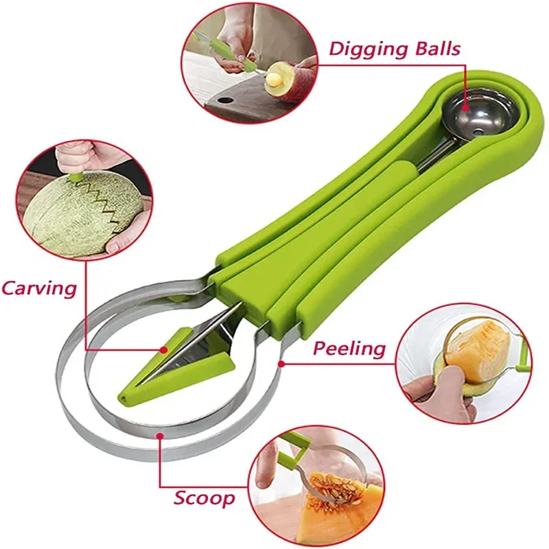 Melon Scoops Fruit Cutting Tool Watermelon Knife Slices Different Innovative Kitchen Utensils Accessorie Useful Things for Home - Image 2