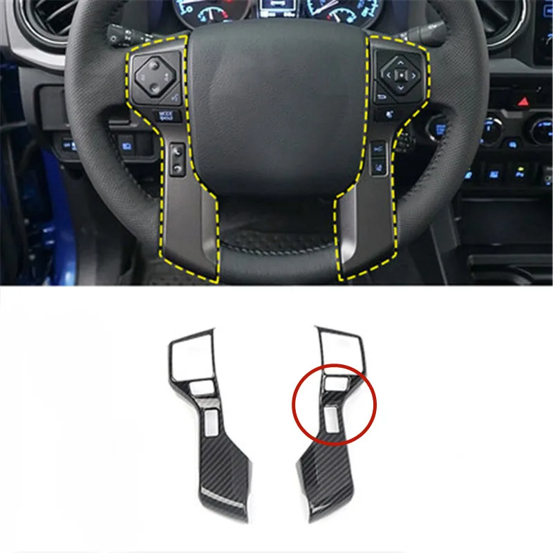 

2pcs/Lot ABS Carbon Fiber Grain Steering Wheel Cover For Toyota Tacoma 2015-2019 / Runner 2014-2020 / Tundra 2018-2020 sequoia