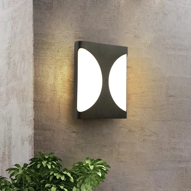 Modern Minimalist Wall Lamps LED Waterproof Multi Style Rectangular Lighting Decoration Garden Balcony Courtyard Wall Lights