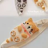 Cat Crossbody Bag DIY Material Yarn, Mobile Phone Bags Yarn Crochet Thread Set,Cute Coin Purse, Couple Weaving Gift Knitted Yarn 6