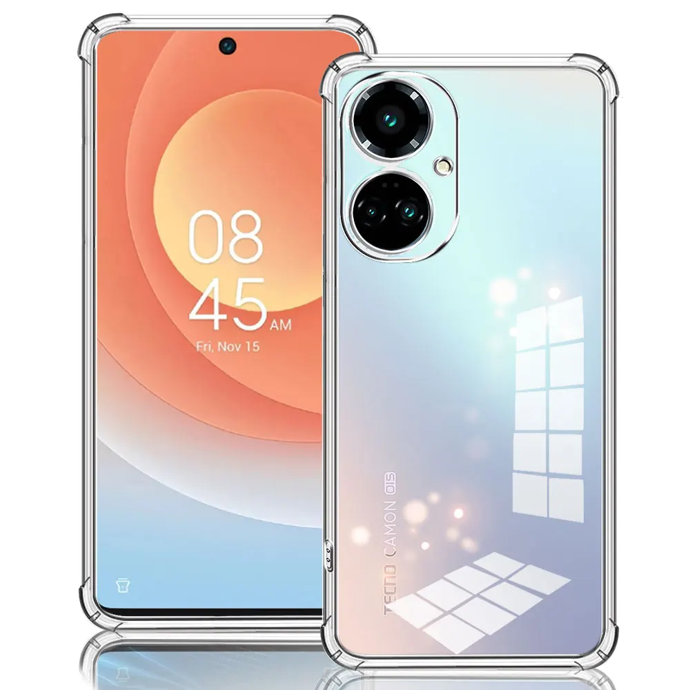 Shockproof Clear Phone Case with Soft Silicone Protective Cover