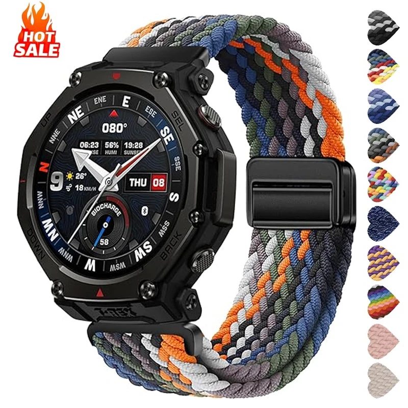 Magnetic Braided Solo Loop - Sport Nylon Elastic Bracelet Strap