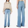 24 Spring/Summer New Light Blue High Waist Wide Leg Denim Pants for Women 1