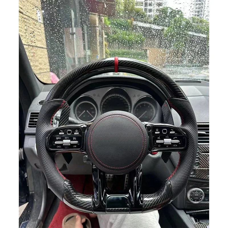 메르세데스 AMG 퍼포먼스 W167 W177 W190 W213 W217 W222 맞춤형 카본 파이버 자동차 스티어링 휠