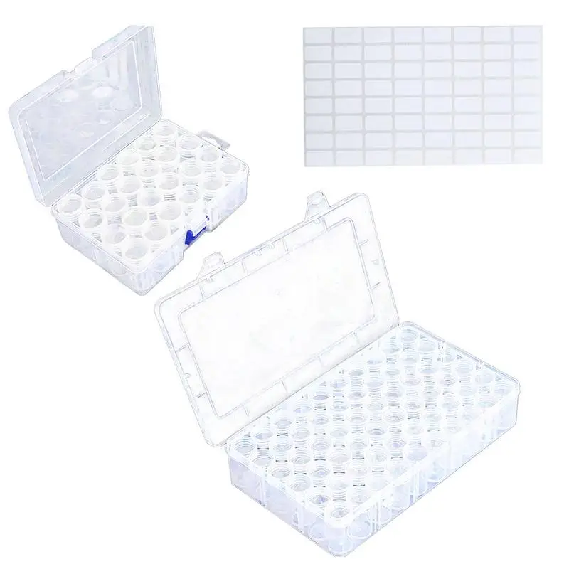 60/24 Slots Clear Seed Storage Box with Lid Portable Grid