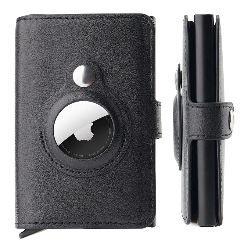 

For Airtag Wallet Leather Case Apple AirTags GPS Tracker Men's Air tag Wallet with Money Clip RFID Blocking Credit Card Holder