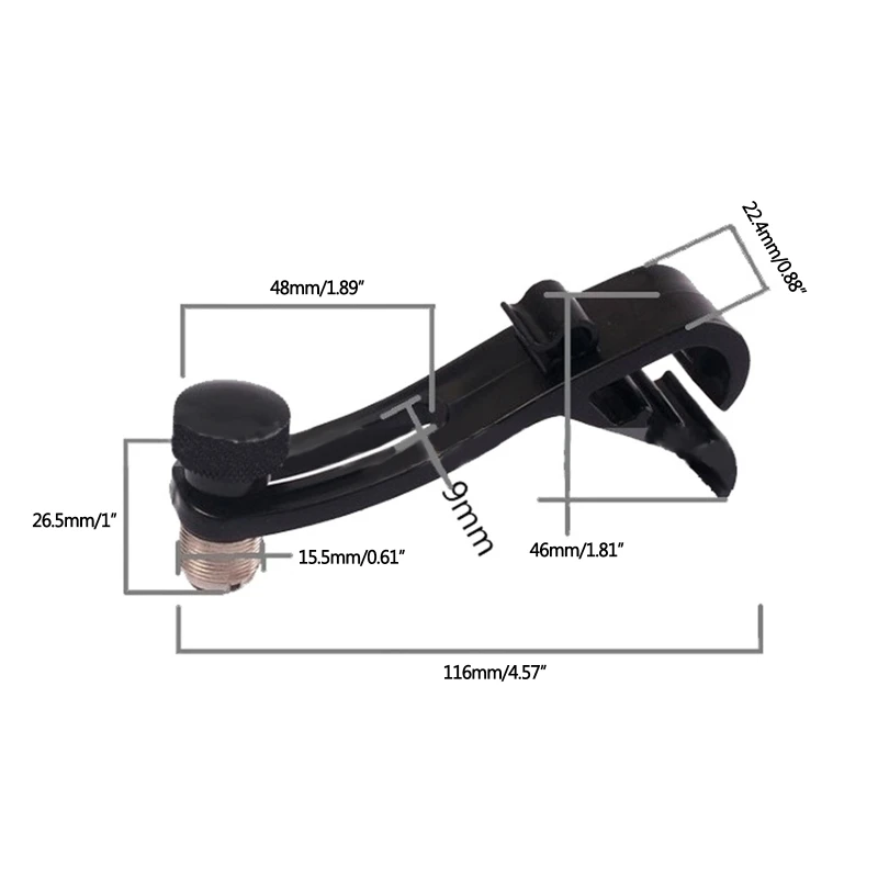 Microphone Clip Black Microphone Shockproof Clip with Gear Drum for RIM Adjustable Shockproof Metal Drum for RIM Microphone Mount Clamp Microphone Clip Holder