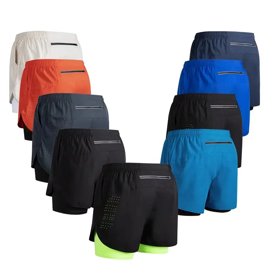 men's double-layer shorts quick-drying 1