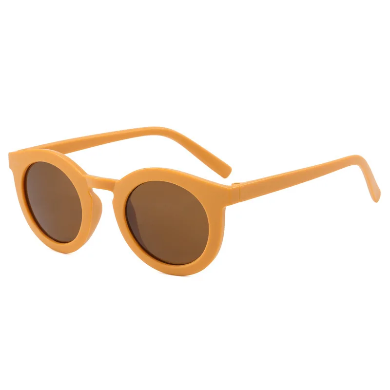 New Round Frame Children's With Sun Protection UV Protection, Versatile White Baby Sunglasses For Both Boys And Girls
