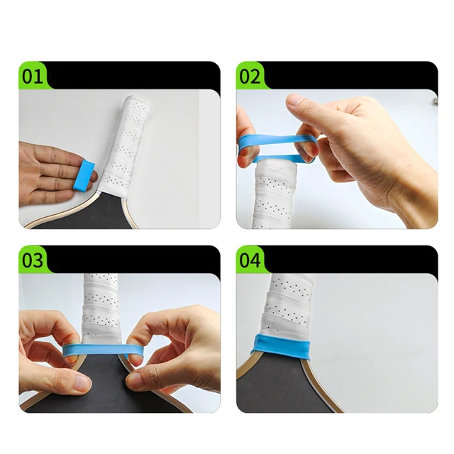  9 PCS  Pickleball  Paddle Racket Grip Band Tennis  Racquet Secures Overgrip Ring  Colorful  Tennis Padel  Non Slip Grips 4