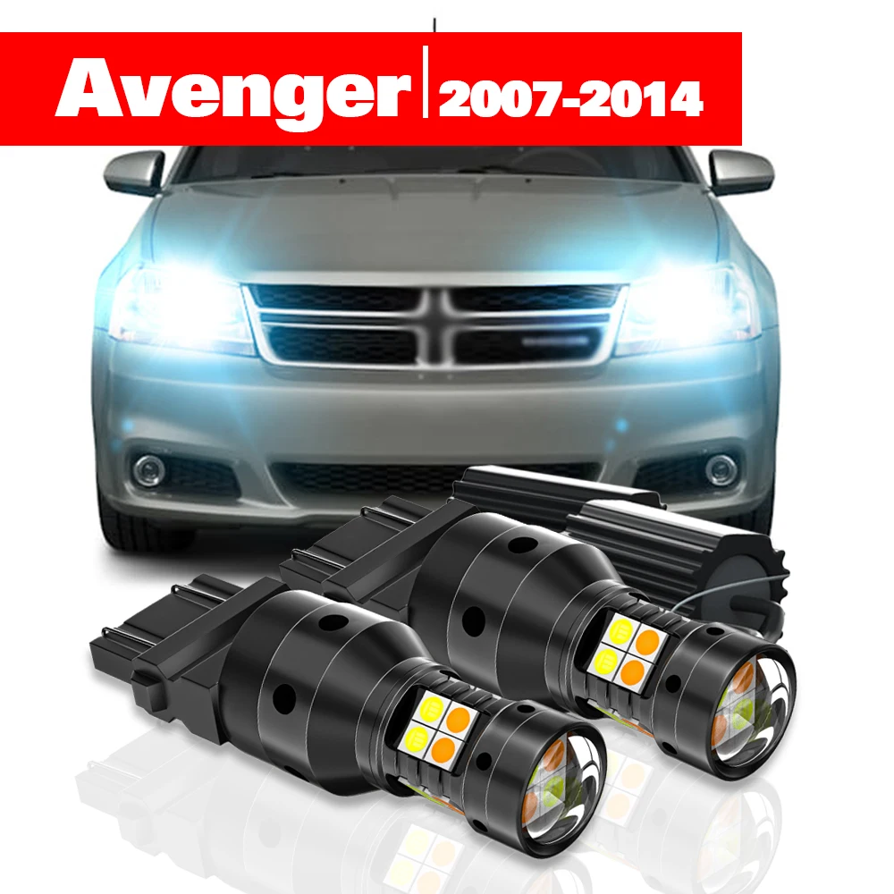 

For Dodge Avenger 2007-2014 Accessories 2pcs Dual Mode Turn Signal+Parking Light LED 2008 2009 2010 2011 2012 2013