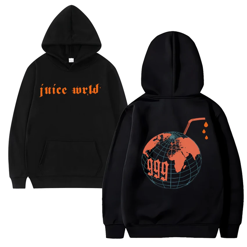 

Vintage Juice Wrld 999 Hoodie Printed Hoodie Men Women black Hip Hop streetwear Fleece Long sleeve Unisex pullover Sweatshirt