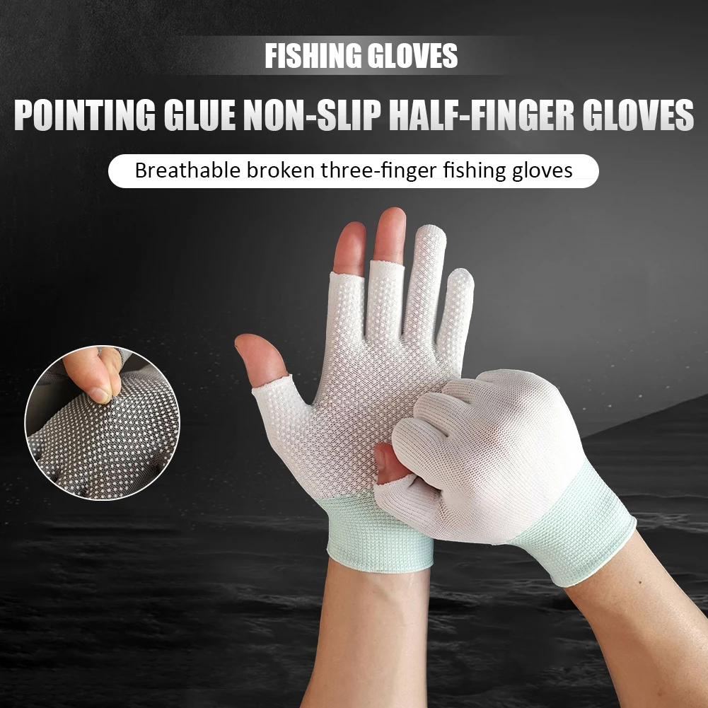 Half Finger Summer Outdoor Sports Sunscreen Anti-Slip Gloves Fishing Equipment