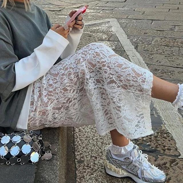 Saia Longa Branca Sensual: O Essencial de Verão para Mulheres Estilosas 3 Saia Longa Branca Sexy See-through