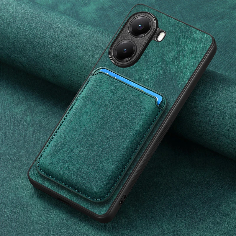 Premium Detachable Magnetic Card Slot Leather Wallet Case with Shockproof Cover