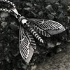 Vintage Gothic Style Death Moth Necklace Unisex Punk Stainless Steel Butterfly Skull Pendant Animal Jewelry Gift Dropshipping 3