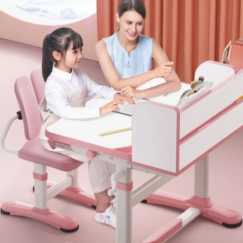 Elementary Desk Children Tables Children's Table Study School Supplies Set Child Room Furniture Childrens Kids Chair Student