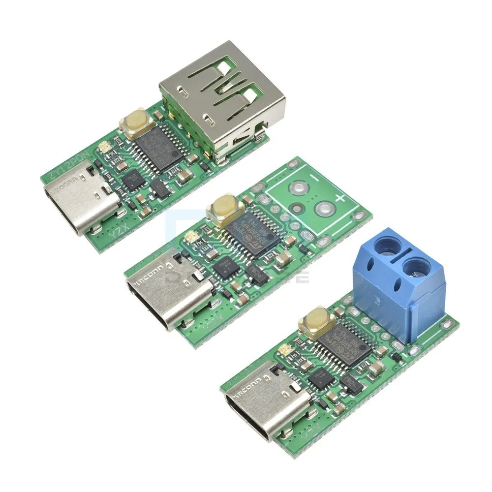 

Type-C USB-C PD2.0 PD3.0 to DC Spoof Scam Fast Charge Trigger Polling Detector Notebook Power Supply Change Module Board USB-PD