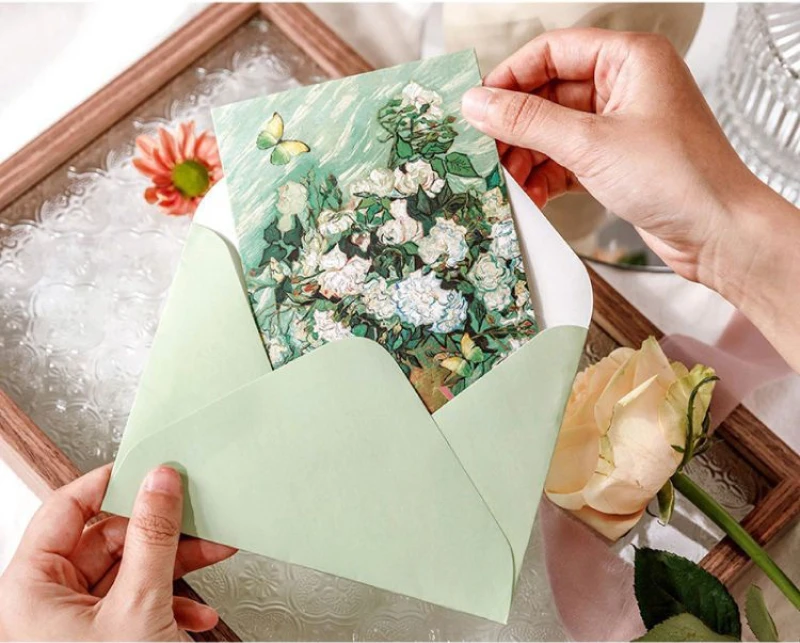 Butterfly Pop-up Greeting Card with Envelope & Stickers Flowers Postcard Floral Birthday Cards Valentines Gifts Girl Gift